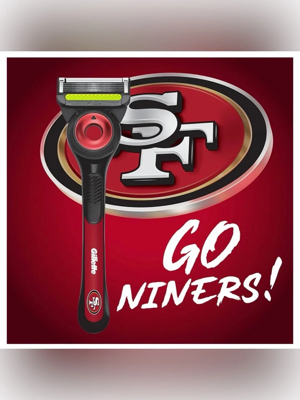 Gillette Men’s Razor - San Francisco 49ers Red & Black